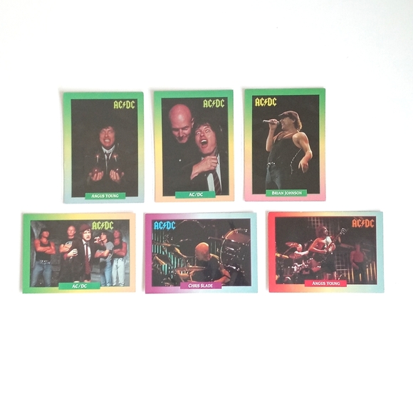 1991 Vintage Set of 6 AC/DC Rock Cards Trading Cards - Picture 17 of 17